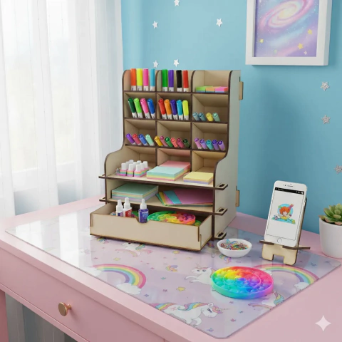 Organizador de Escritorio Con Cajón