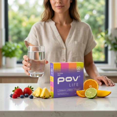 POV Life Hydra Mix de Sabores — Electrolitos + Vitaminas, 12 sobres
