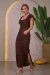 Vestido Moda Evangélica Elegante Tricô Verão - loja online