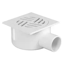 Imagen de RECEPTACULO DUCHA PVC 10X 10 CM C/SALIDA LATERAL DE 40MM