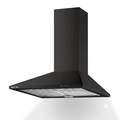 Campana Extractora Purificador 600mm Negra C/motor Kudu