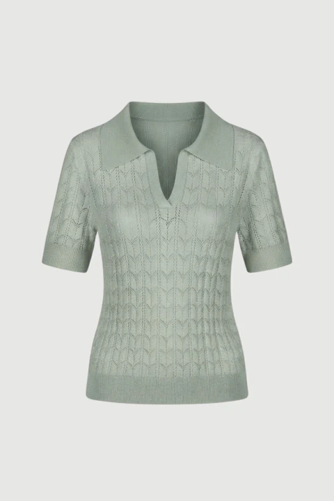 Blusa polo feminina em tricot Kwi - comprar online