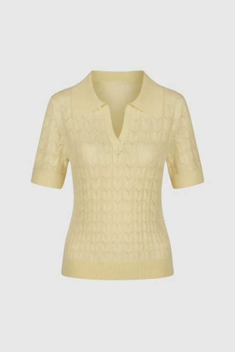 Blusa polo feminina em tricot Kwi - Kwi Outlet - A maior loja de OPORTUNIDADES de VAREJO e OUTLET de São Paulo