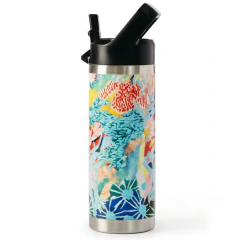 Botella 500 ml. Arte Emilia Can "Flor Azul" - comprar online