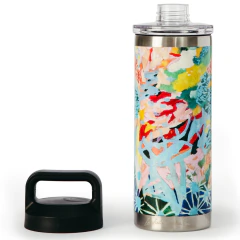 Botella 500 ml. Arte Emilia Can "Flor Azul" - comprar online