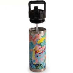 Botella 500 ml. Arte Emilia Can "Flor Azul" - Lovefield