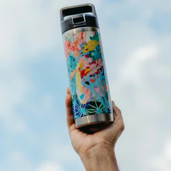 Botella 500 ml. Arte Emilia Can "Flor Azul" en internet