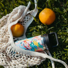 Botella 500 ml. Arte Emilia Can "Flor Azul" en internet