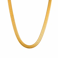 Colar Malha Italiana Banhado a Ouro 18k