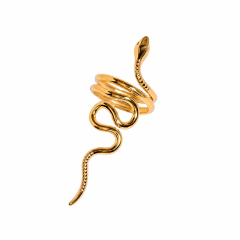 Anel Serpente Banhado a Ouro 18k