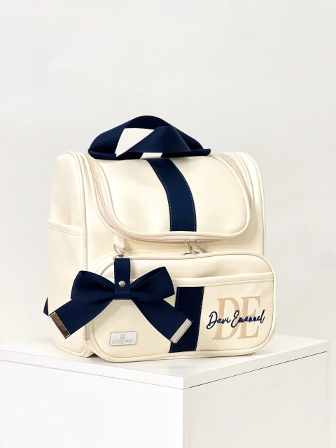 Mochila Off Premium Personalizada – Coleção Pureza Faixa Lisa Azul Marinho