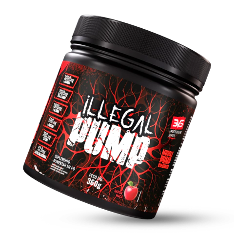 Pré-treino Vasodilatador Illegal Pump 3VS 360g sabores