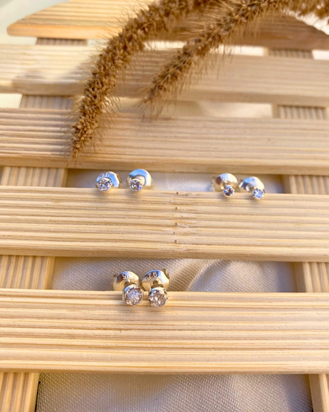 Aros Pasante Cubic y Corazón - comprar online