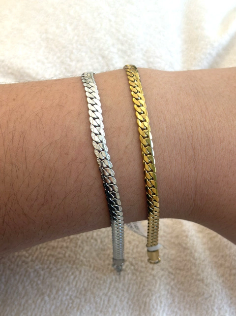 PULSEIRA GRUMET MASCULINA AÇO INOXIDÁVEL