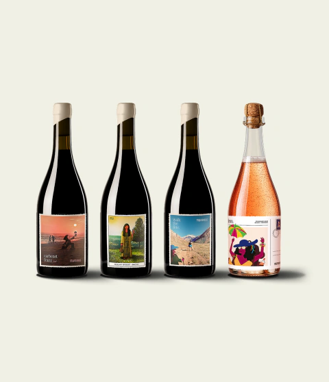 Kit Organic Festival | Walk the Line (Pinot e Gamay) + Espumante Frevo (Gamay e Moscato) + Rosé (Cabernet Franc) + Merlot Broto