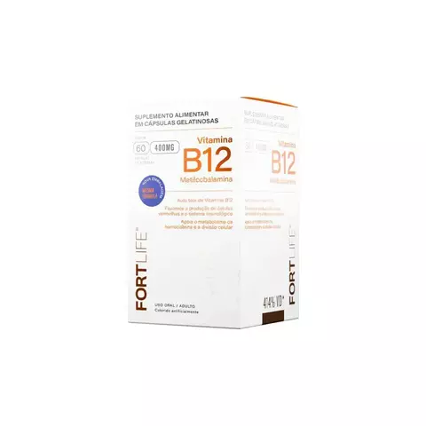 Vitamina B12 400mg 60 cápsulas Fortlife