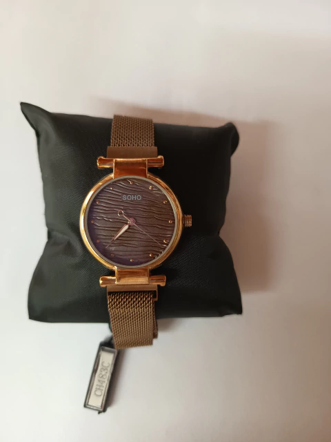 Reloj Soho Dama Dorado - Esfera Marrón