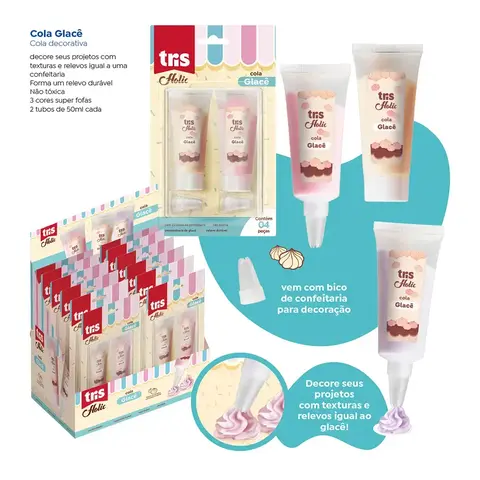 Cola Glacê Tris - Cartela 2 unidades sortidas