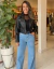 JAQUETA BIKER EM COURO ECO - loja online