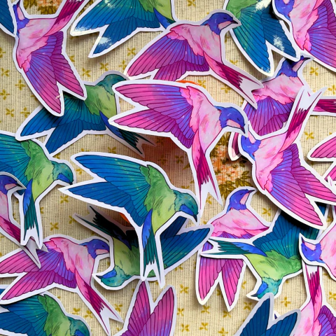 Adesivos | par de Passarinhos - comprar online