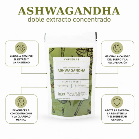 Ashwagandha Doble Extracto en cápsulas - Gestión del Estrés y Equilibrio