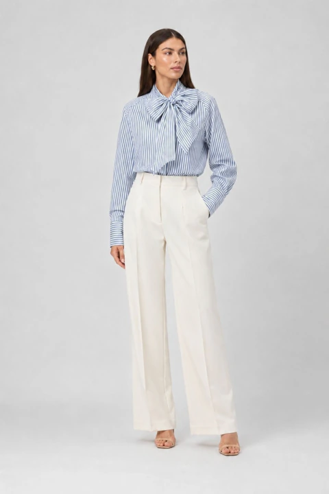 CAMISA LISTRADA COM GOLA AMARRAÇÃO - REST1725 - loja online
