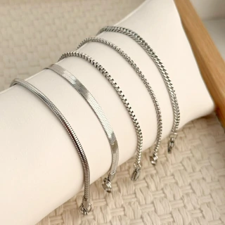 Kit 5 pulseiras encanto lumiére em aço inoxiiadvel