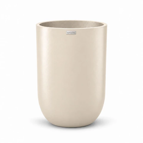 VASO CIMENTÍCIO LISO AFRODITE GG CREME BELGA A85CM X D50CM