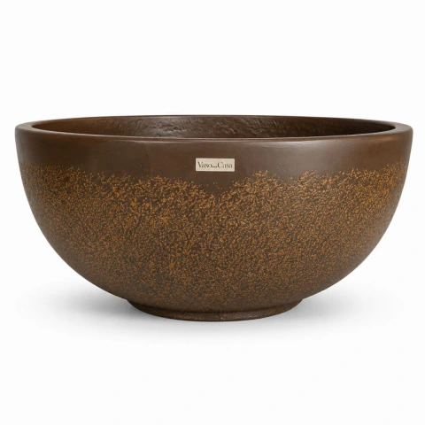 BACIA ASPARGO BIOCONCRETO AERADO P AÇO CORTEN A25CM X D60CM
