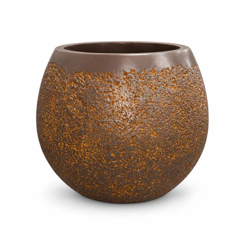 VASO AVENCA BIOCONCRETO AERADO P AÇO CORTEN A45CM X D50CM