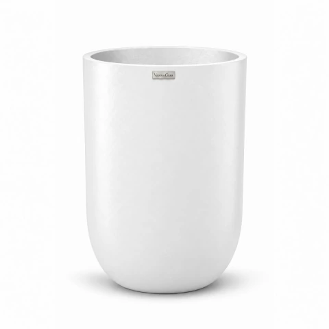 VASO CIMENTÍCIO LISO AFRODITE P BRANCO A50CM X D35CM