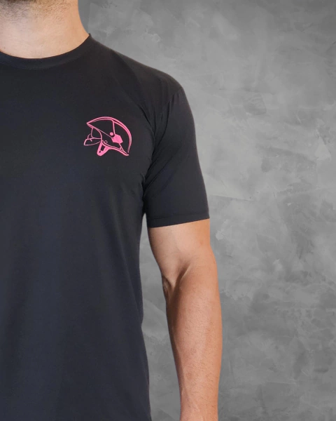 Camiseta Dry-Fit unissex preta e rosa - Gallet - comprar online