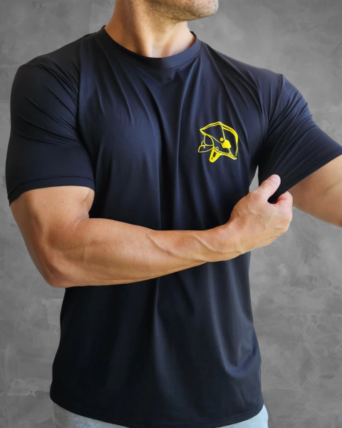 Camiseta Dry-Fit unissex preta e amarela - Gallet - comprar online