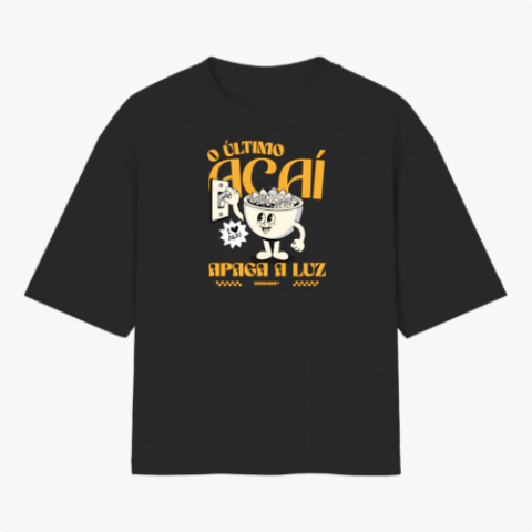 Camiseta Oversized | O Último Açaí apaga a Luz