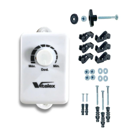 Chave Controle de Velocidade Dimmer Ventilador Parede Vitalex TurboLEX - Peça Original