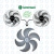 Hélice para Ventilador Lorensid Tufão 50cm - 6 Pás Cinza (Motor M2) - comprar online