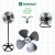 Hélice 4 Pás Ventilador Lorensid 50cm Tufão Prata - Motor M1 na internet