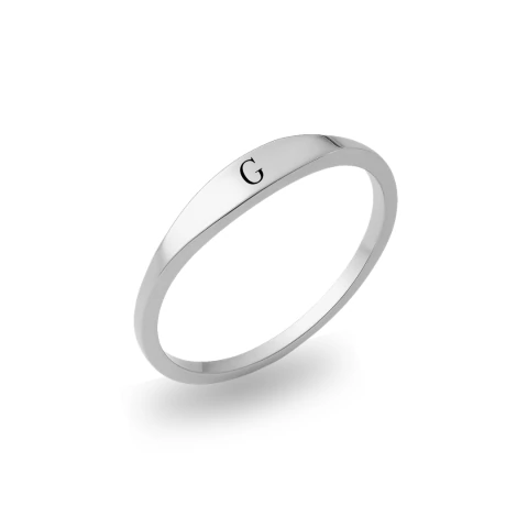 Anel Delicate Inicial Prata