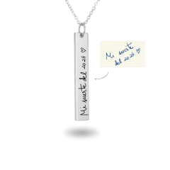 Colar Placa M Escrita Personalizada Prata