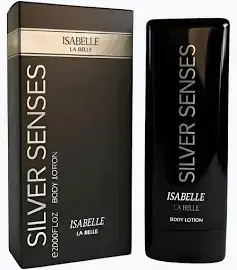 Creme hidratante corporal Silver Senses 200 ml masculino da marca Isabelle La Belle com embalagem preta elegante