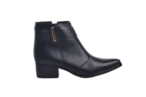 Bota Feminina Atemporal em Couro Marcial Boots com Bico Fino e Salto Baixo – Elegância, Conforto e Versatilidade para To