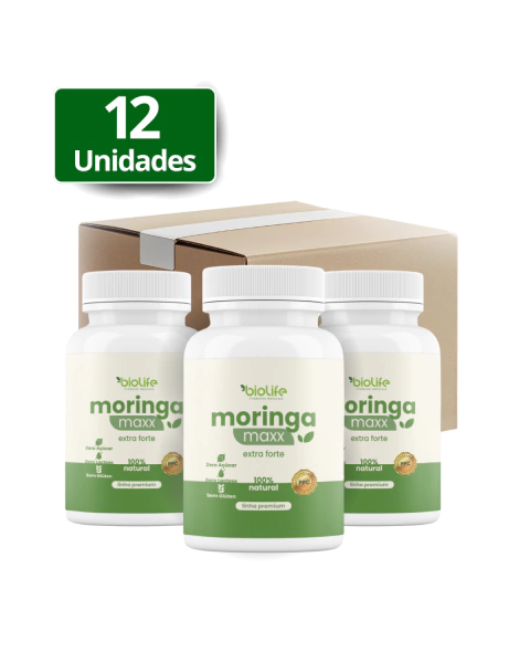 MORINGA MAXX CAETANO CONCENTRADO E EXTRA FORTE PACK 12 - BIOLIFE