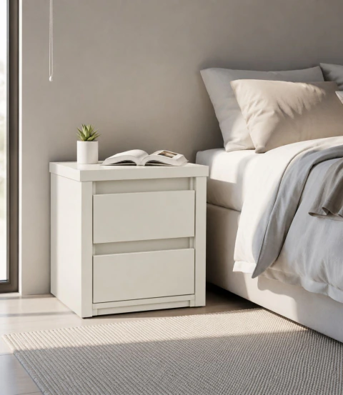 Mesita 3 compartimientos - Blanco