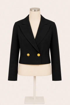 Blazer Cropped com Botões