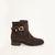 Bota corta Burdeos Gamuzon Chocolate - comprar online