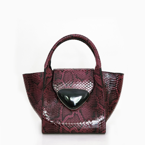 Cartera Florence Small Python bordó - comprar online