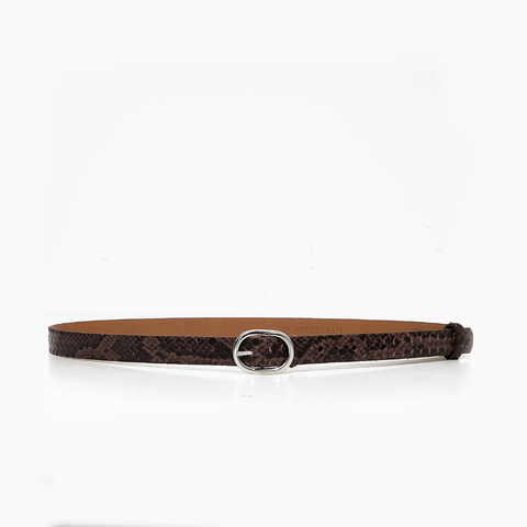 Cinturón Lyon Python marrón - comprar online
