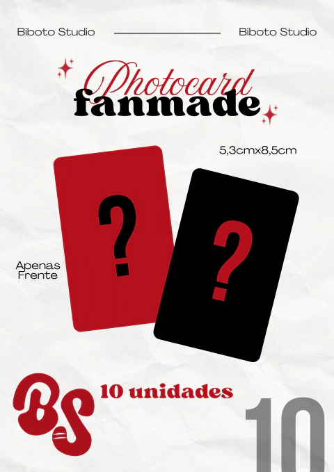 Photocard Fanmade - 10 unidades