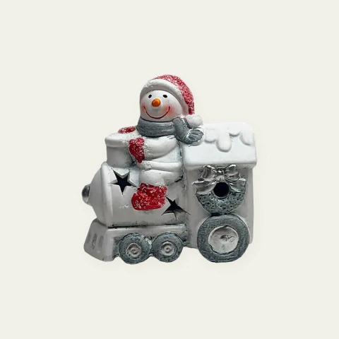 Ornamento Decorativo Boneco de Neve 10cm DRM2053