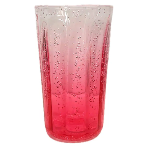 Copo Longo Bolhas Acrílico Pink 50110 - EntreCasa